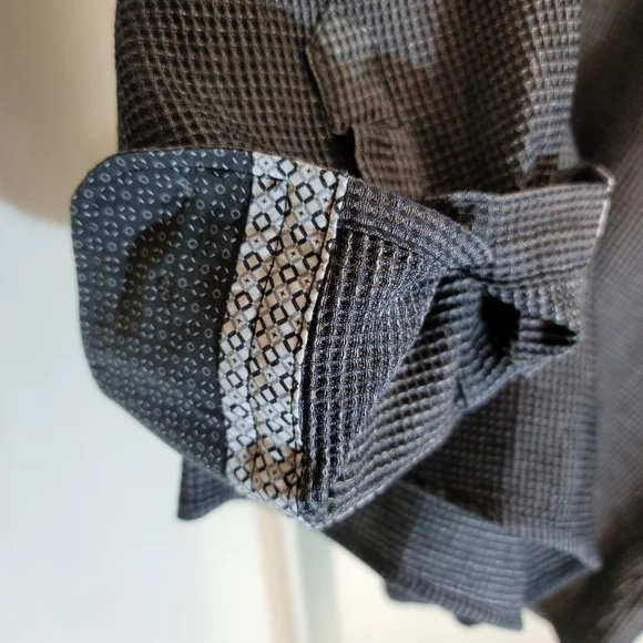 Stone Rose men's XXL 100% cotton waffle knit long sleeve shirt charcoal - Picture 5 of 7